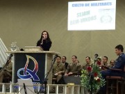 Almas para Jesus em culto de militares em Curitibanos