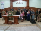 Bênçãos no culto de militares em Porto Belo